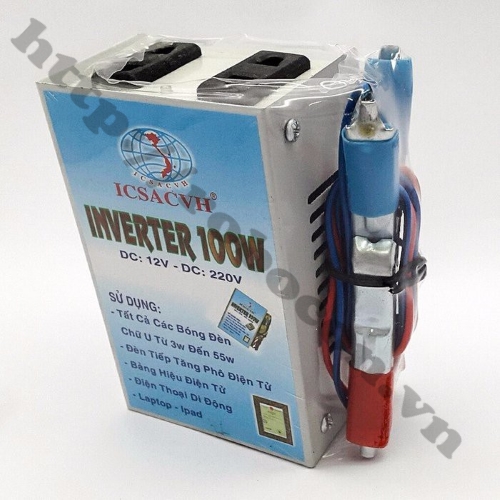 Bộ Chuyển Đổi Điện Inverter 12V Lên 220V 100W Bộ Chuyển Đổi Điện Inverter 12V Lên 220V 100W